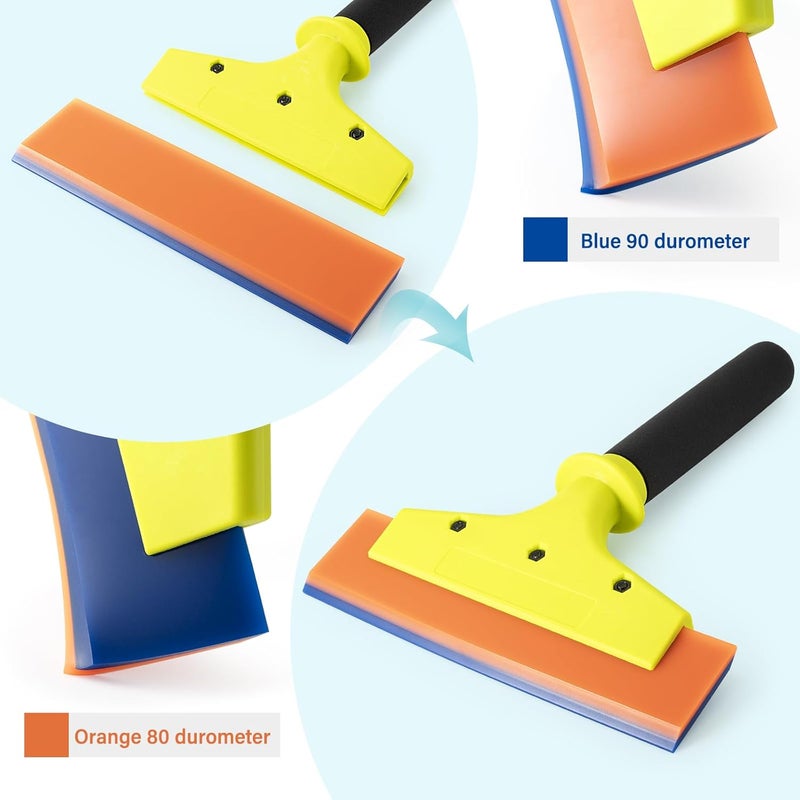 Gomake Vinyl Wrap Kit 8 inch Rubber Squeegee Bulldozer Tint Tool Long Handle Car Windshield Front Back Rear Window Tint Squeegee for Auto Glass Film Installation,Car Wrapping - Image 3